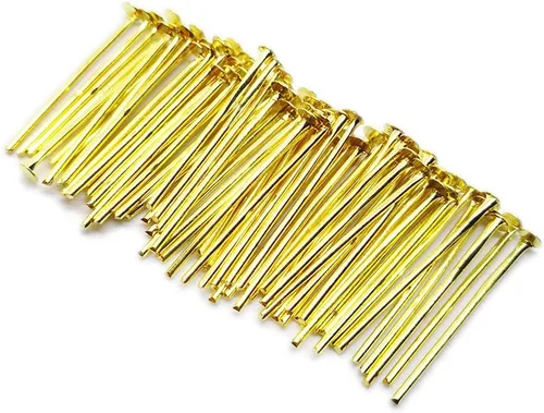 Vista 7 de 200 pines de ojo chapados en oro 22ga 1.5 "/35 mm ~ fabricación de joyas ~