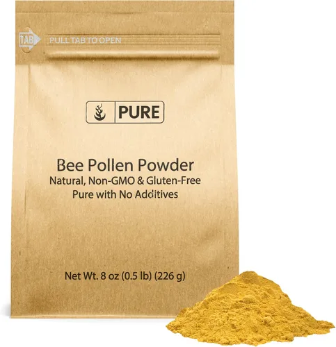 Vista 2 de PURE ORIGINAL INGREDIENTS Paquete de polen de abeja y avena rápida, desayuno abundante, cereales, sin rellenos