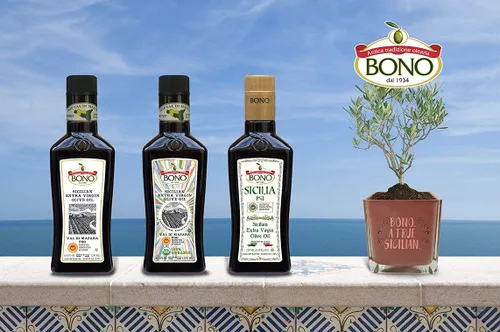Vista 4 de BONO Aceite de oliva virgen extra siciliano Val Di Mazara certificado por DOP, paquete de 3