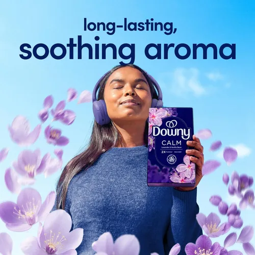 Vista 2 de Downy CALM, Mega Hojas de Secadora, Suavizante de Telas, Lavanda y Vainilla, 130