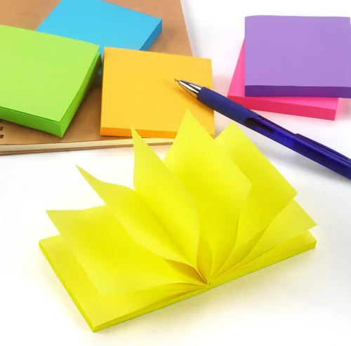 Vista 5 de Notas adhesivas emergentes de 3 x 3 pulgadas, colores brillantes, 6 blocs por paquete, 100 hojas/bloc, total de 600 hojas 6 almohadillas