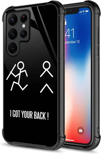 Vista 11 de CARLOCA Funda de acrílico duro compatible con Google Pixel 5, con texto en inglés "I Got Your Back", diseño gráfico de identidad, a prueba
