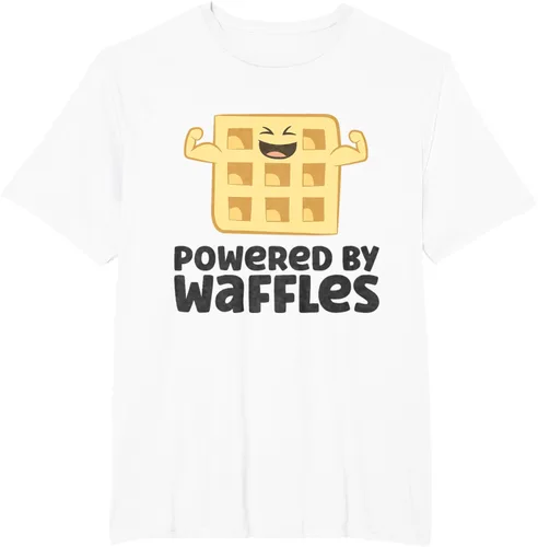 Vista 13 de Camiseta de gofres para el desayuno con diseño de gofres, Blanco, S