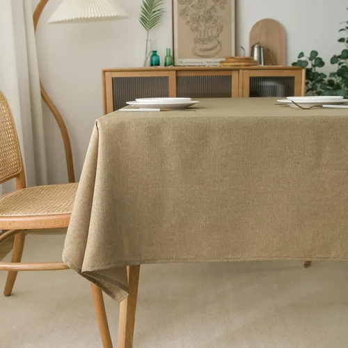Vista 11 de NLMUVW Mantel de Lino Marrón para Mesas Redondas, Mantel Pequeño Color Chocolate, Cubierta de Mesa Estilo Granja para Cocina, Comedor, Café, 36