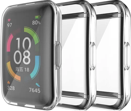 Vista 4 de Funda protectora de pantalla de cobertura completa compatible con Huawei Honor Band, carcasa protectora de TPU para Huawei Honor Band 6/7, Huawei