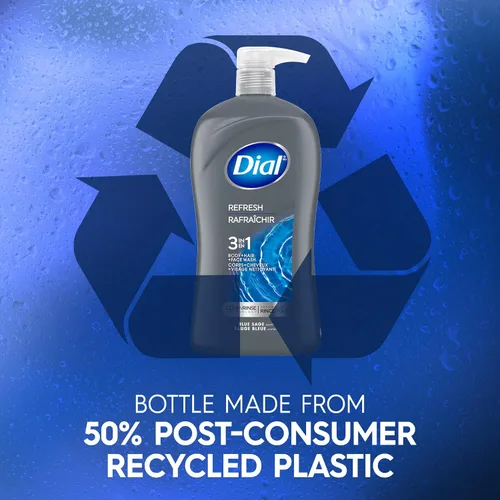 Vista 11 de Dial Men 3en1 para cuerpo, cabello y cara, Hydro Fresh, 32 fl oz (Paquete de 2)