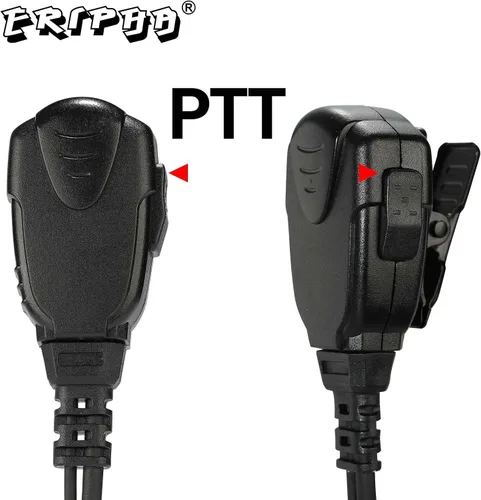 Vista 4 de Auricular de 2 pines con micrófono PTT para Motorola BPR40/CLS/DLR Series