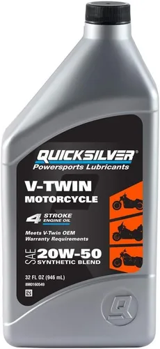 Vista 5 de Quicksilver Aceite sintético para motocicleta 20W-50, 1 galón