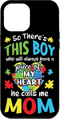 Vista 25 de iPhone 16 Boy Calls Me Mom Heart - Funda de concientización sobre el autismo