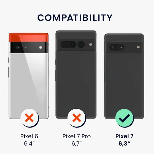 Vista 2 de kwmobile Funda compatible con Google Pixel 7 - Funda de silicona TPU con acabado suave - Piedra antigua