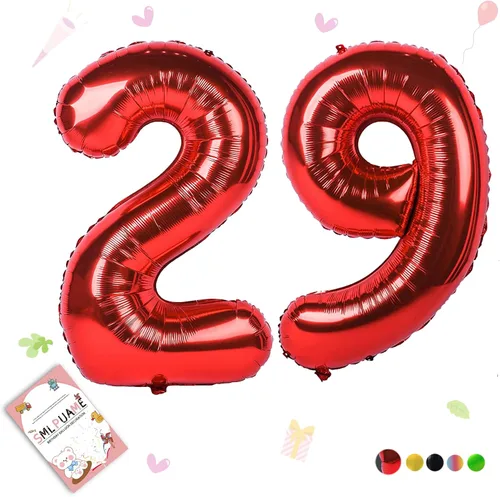 Vista 56 de Globos grandes de 40 pulgadas de números del 0 al 9, globos numéricos para decoración de fiesta de cumpleaños, globos de helio de aluminio