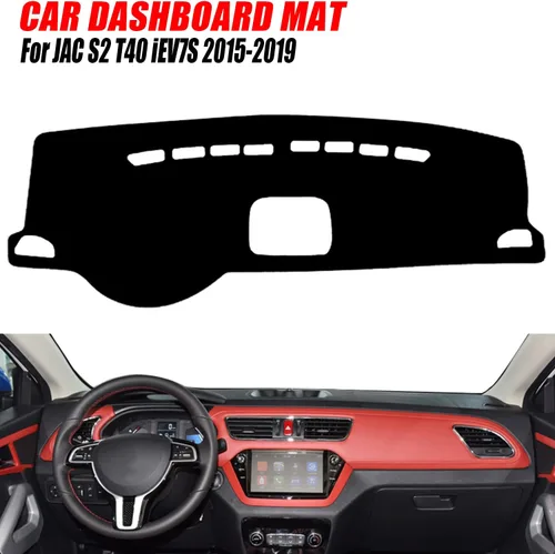Vista 2 de Tapete de cubierta para tablero de salpicadero compatible con JAC S2 T40 iEV7S 2015 2016 2017 2018 2019 volante a la izquierda