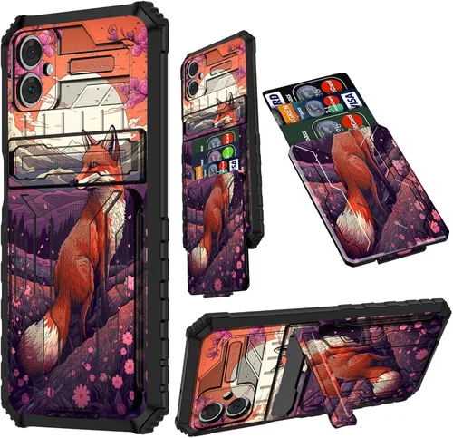 Vista 42 de Funda para Samsung A13 5G, Galaxy A13 5G con tarjetero desmontable atril resistente a prueba de golpes funda protectora para Samsung Galaxy A13 Gato