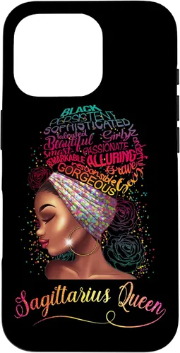 Vista 20 de iPhone 16 Sagittarius Queen Women November December Melanin Birthday Case