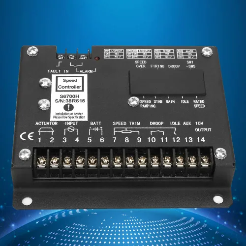 Vista 2 de Controlador de velocidad S6700H Motor eléctrico Generador electrónico Controlador de velocidad Interruptor Panel de control Partes para generador