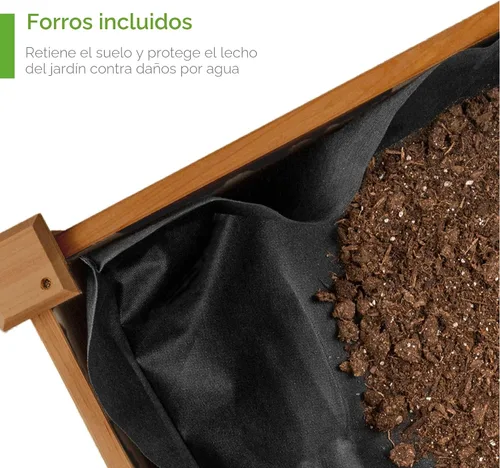 Vista 5 de Best Choice Products Cama de jardín elevada de 48 x 24 x 32 pulgadas, maceta móvil de madera elevada con ruedas bloqueables, estante