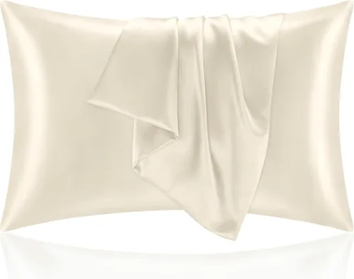 Vista 9 de BEDELITE Funda de almohada de satén para cabello y piel, súper suave y refrescante similar a las fundas de almohada de seda, paquete de 2 con cierre