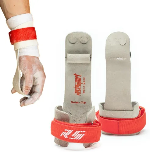 Vista 10 de Reisport Puños de gimnasia para hombre, de cuero duradero, para anillos de gimnasia para hombres y niños, equipo de gimnasia y accesorios