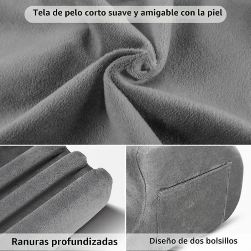 Vista 5 de Soporte de almohada para iPad de tableta, soporte de tableta para regazo Gris