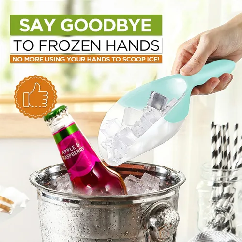 Vista 47 de Spring Chef - Cuchara magnética para congelador, sin BPA, color negro Flexi-Plastic Popcorn Scoop with Soft Grip Handle - Dishwasher Safe Ice