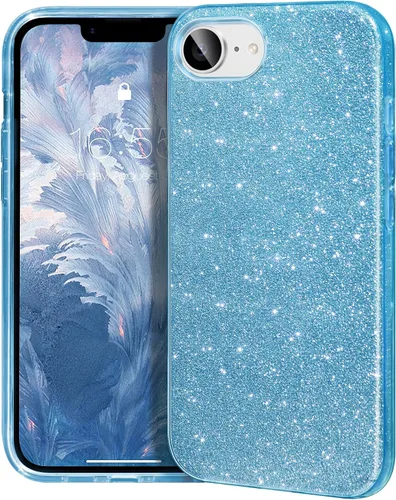 Vista 14 de MATEPROX - Funda compatible con iPhone Air de 6.5' [2025], carcasa protectora de 3 capas con purpurina brillante y tendencia, anti-arañazos y a