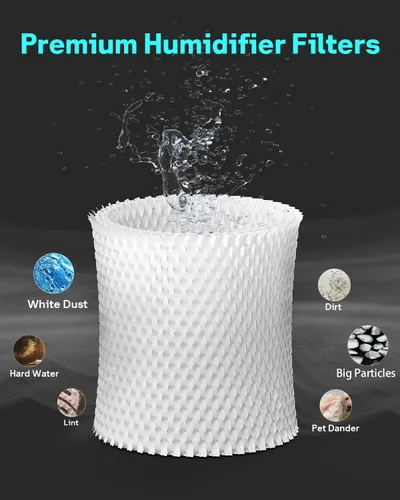 Vista 5 de Leemone Paquete de 6 Filtros de Reemplazo para Humidificador de Cama Compatible con Humidificadores de Cama con Dosel y de Guardería, Hecho