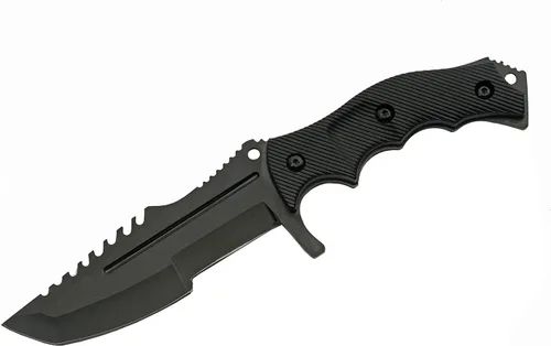 Vista 2 de Szco Supplies 8.5 "Negro Acabado Espiga Completa Hoja Fija Sierra Back Tracker Survivor Cuchillo Con Vaina
