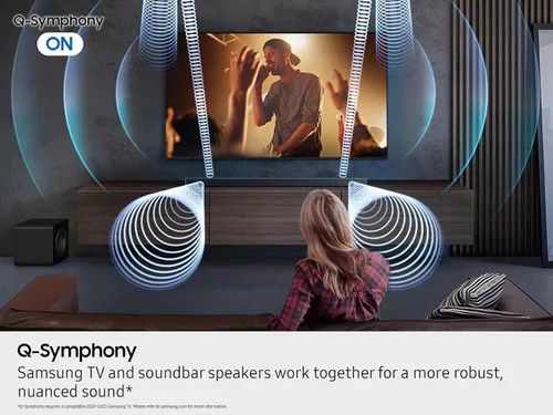 Vista 2 de Samsung Barra de sonido serie Q HW Q600F 3.1.2 canales Subwoofer (modelo 2025), sonido adaptable