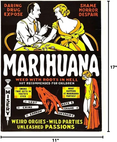 Vista 2 de Marihuana (Aka Marihuana The Weed With Roots In Hell) 1936 Póster de la película Masterprint (11 x 17)