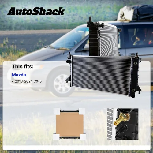 Vista 2 de Autoshack - Radiador compatible con Mazda, CX-5 2013-2024, L4 2.0L 2.2L 2.5L