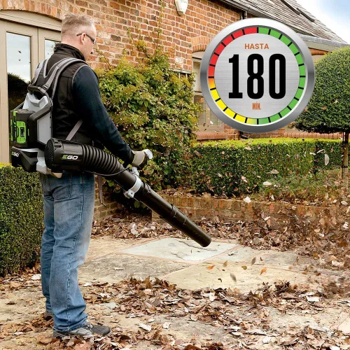 Vista 4 de EGO POWER+ Soplador de hojas para mochila, eléctrico inalámbrico de 600 CFM, incluye batería de 56V 7.5Ah y cargador - LB6003