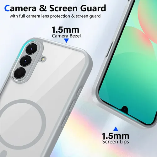 Vista 331 de Funda magnética transparente compatible con Xiaomi 17T, color negro 2 en 1 PC + TPU cubierta de teléfono a prueba de golpes, carcasa protectora