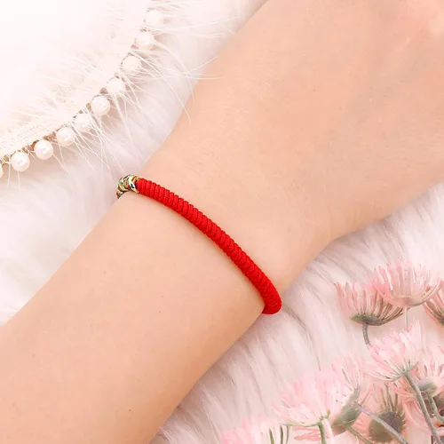 Vista 22 de Pulseras tibetanas hechas a mano con cuerda roja para él y ella, pulsera de la amistad, pulsera de la amistad, hilo negro y rojo para protección