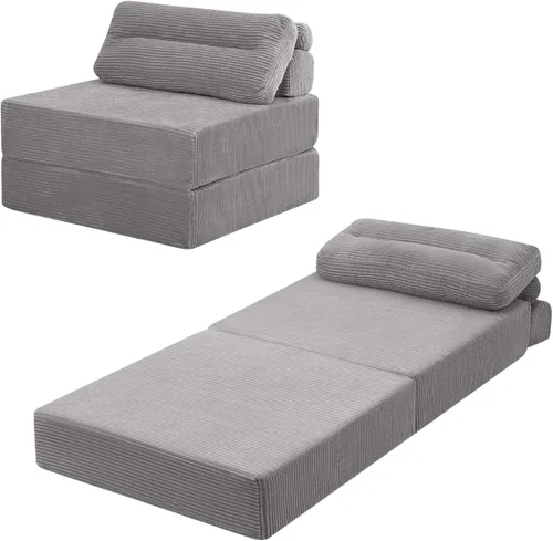 Vista 10 de MeMoreCool Sofá cama convertible, sofá cama plegable tamaño Queen, sofá cama extraíble con almohadas, sofá futón plegable para dormitorio, sala