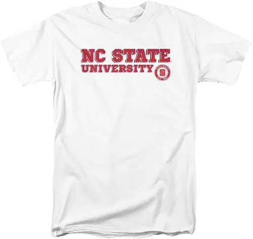 Vista 8 de North Carolina State University Camiseta unisex para adultos con texto en bloque