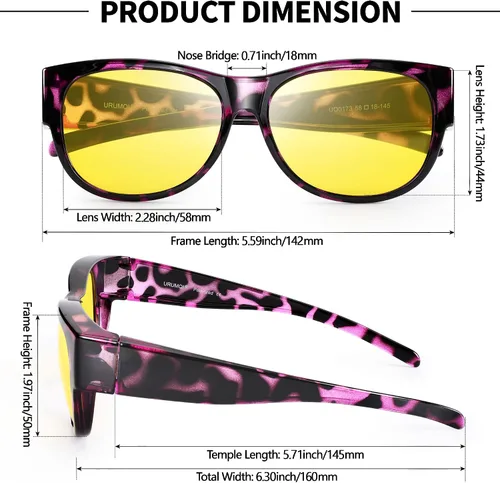 Vista 2 de URUMQI Gafas de sol polarizadas para mujer gafas de sol de ojo de gato de moda UV400 marco flexible TR90