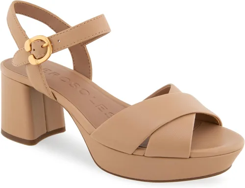 Vista 2 de Aerosoles Sandalias de tacón Cosmos para mujer Cuero Beige Beige