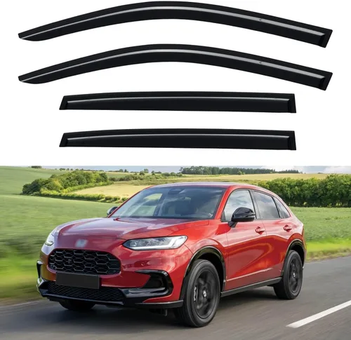 Vista 20 de YQAUTEC - Viseras para ventana, protectores contra la lluvia, compatibles con Subaru WRX 2015-2021, deflectores de viento para ventanas, viseras