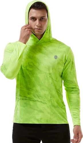 Vista 10 de Camisa de pesca para hombres de manga larga, con protección solar SPF 50+ UV, camiseta tipo sudadera Negro