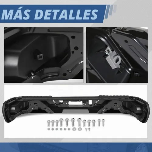 Vista 6 de Auto Dynasty Parachoques Trasero Escalonado Compatible con Chevy Silverado GMC Sierra 1500 LTD Limited 2019-2023, Con Orificios para Sensores