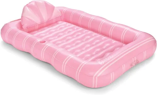 Vista 11 de FUNBOY Tanning Pool Lounger Float, XL 72'' x 48'' Pool Float with Custom Pillow and Large Cup Holder, Perfect for Pool or Backyard.