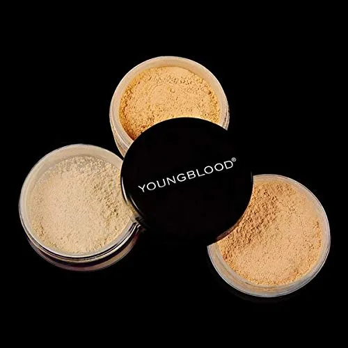 Vista 3 de Youngblood Polvo de ajuste de arroz mineral suelto, oscuro, vegano, libre de crueldad, sin parabenos