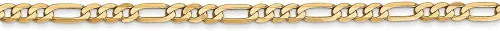 Vista 2 de Black Bow Jewelry - Pulsera y tobillera de cadena de Figaro de oro amarillo de 14 quilates