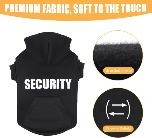 Vista 3 de Sudadera con capucha para perro, suéter de seguridad para perro, suave forro polar cepillado, sudadera con capucha con bolsillo para perros medianos