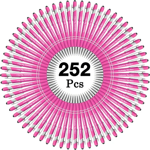 Vista 92 de Hasta 500 bolígrafos personalizados a granel con logotipo de mensaje de nombre comercial, bolígrafos grabados personalizados con lápiz óptico