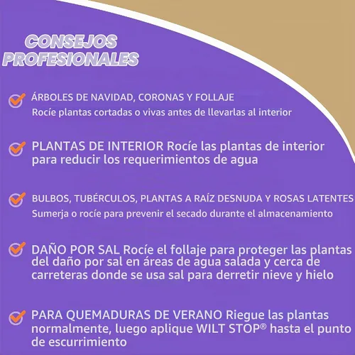 Vista 4 de Bonide Wilt Stop, protector de plantas antitranspirante en aerosol listo para usar de 40 onzas