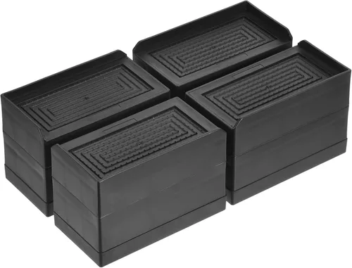 Vista 22 de uxcell Elevadores de muebles de 1.5 pulgadas, 4 piezas de elevadores cuadrados ajustables para sofá para extensor, para cama, escritorio, sofá, Beige
