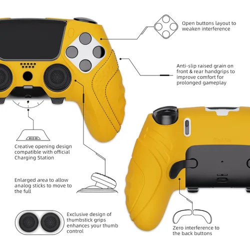 Vista 30 de PlayVital Guardian Edition Anti-Slip Ergonomic Silicone Cover Case for ps5 Edge Controller, Soft Rubber Protector Skin for ps5 Edge Wireless