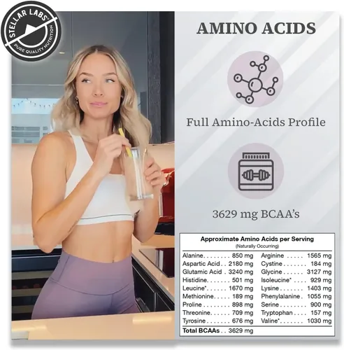 Vista 4 de Stellar Labs Proteína vegana en polvo con BCAA y antioxidantes Certificado bajo en FODMAP, sin OMG, sin gluten, sin soja, bajo en carbohidratos