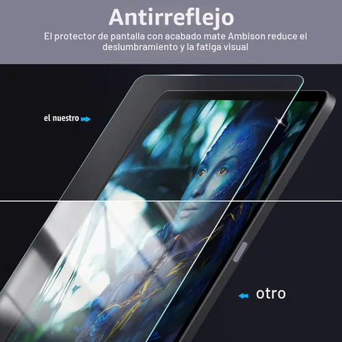 Vista 2 de Ambison Paquete de 1 protector de pantalla de vidrio mate compatible con iPad Mini A17 Pro 2024 y iPad Mini 7/6ª generación de 8.3 pulgadas